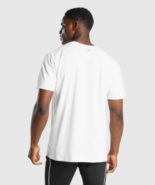 Panske Tricka Gymshark Ryan Garcia Biele | ZS8541692